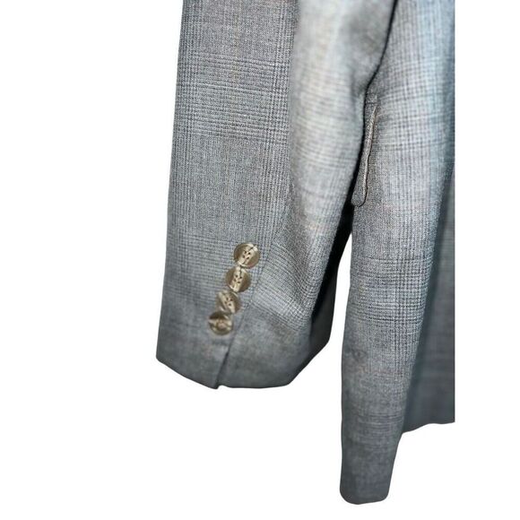 Vintage Bill Blass Blazer Plaid Suit Coat Hudsons Size 42R Jacket Gray Glencheck - Picture 6 of 13